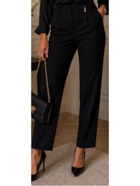 New VERSACE Black Medusa Croc Print Trousers Size 4/6